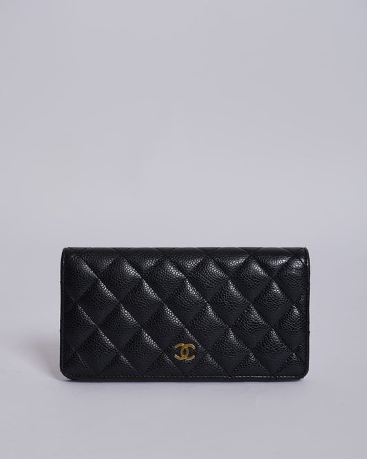 Chanel Quilted Timeless Classic Wallet In Black
