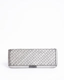 Burberry Metallic Grey Rectangular Clutch
