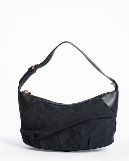 Gucci   Black Canvas Fabric Pochette Handbag