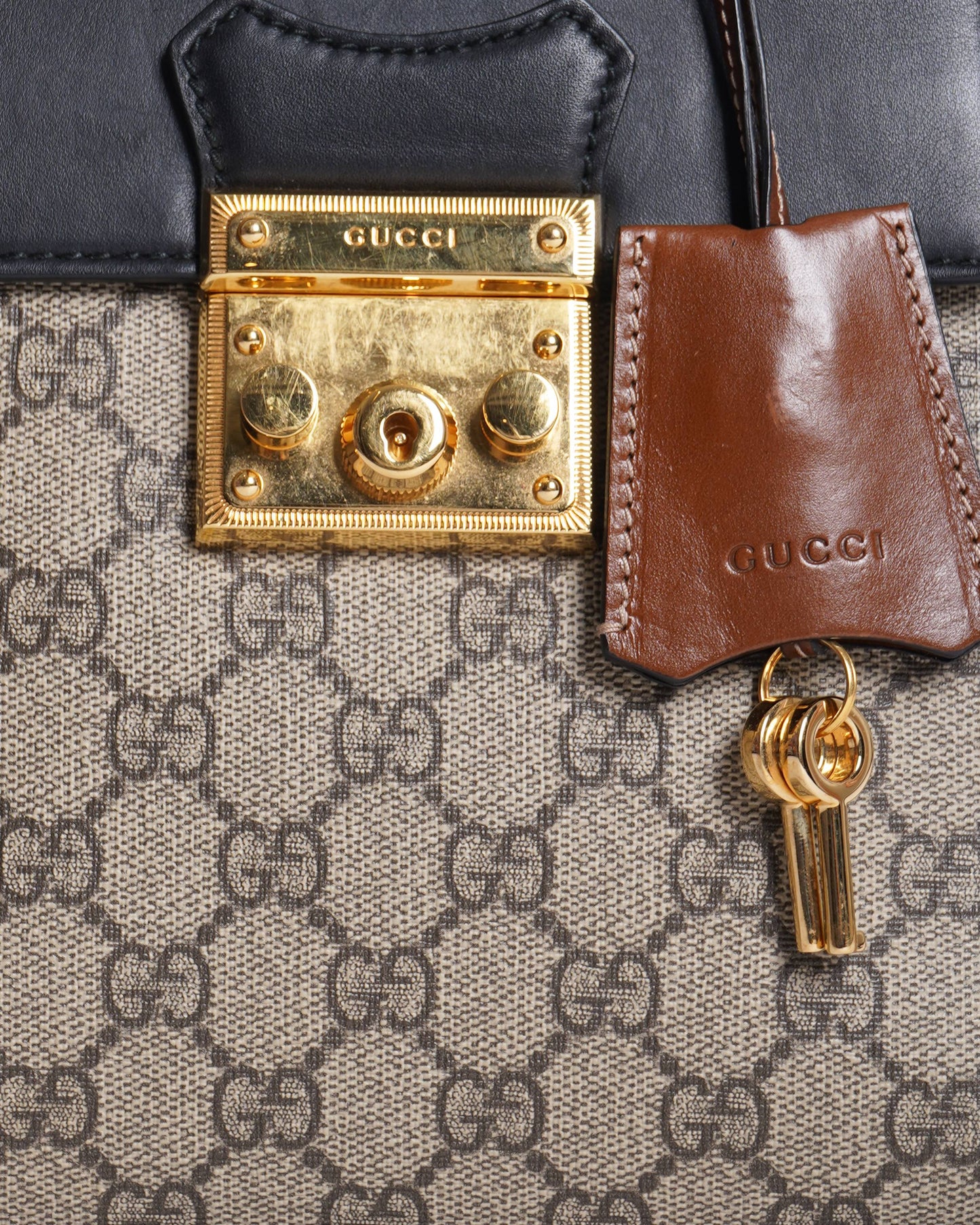Gucci gg supreme padlock Mini backpack