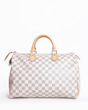 Louis Vuitton Speedy Damier Azur Canvas & Leather handbag