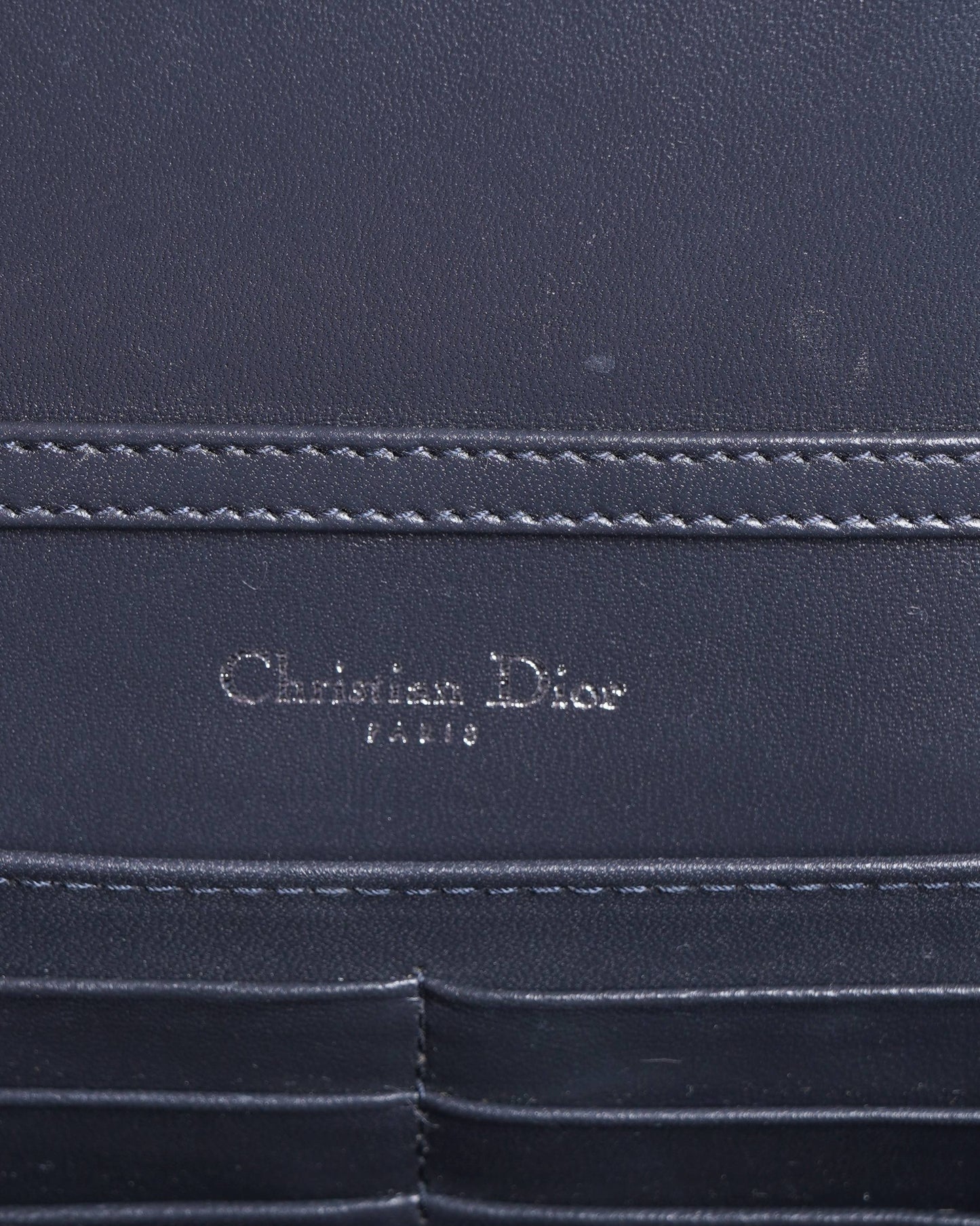 Christian Dior patent leather 3 way wallet on chain
