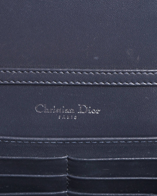 Christian Dior patent leather 3 way wallet on chain