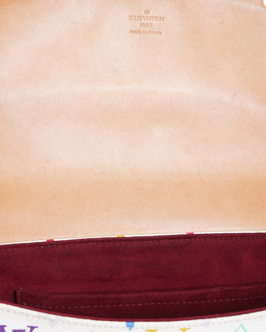 Louis Vuitton Sologne Shoulder Bag In White With Multicolour Monogram