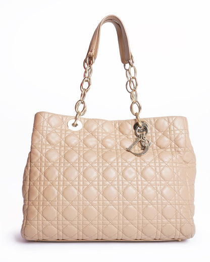 Christian dior large soft cannage shopper tote bag