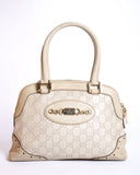 Gucci Off White Guccissima Leather Large Punch Satchel