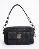 Christian Dior cannage chaining nylon shoulder bag