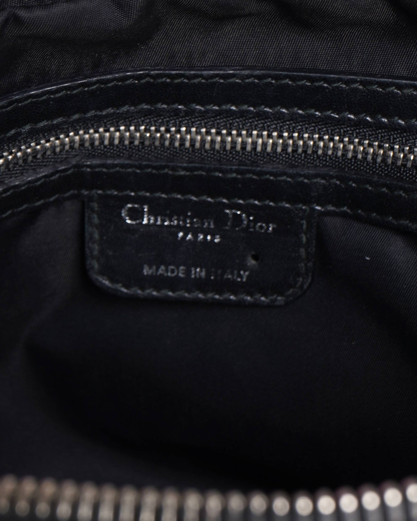 Christian Dior cannage chaining nylon shoulder bag
