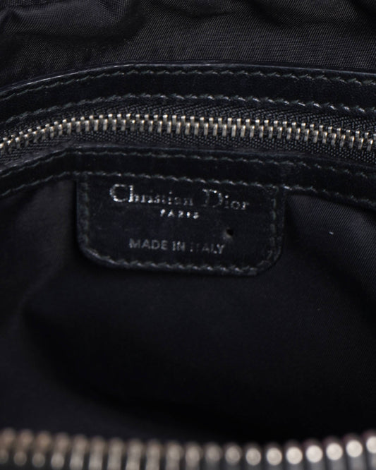 Christian Dior cannage chaining nylon shoulder bag