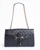Gucci Black Guccissima Emily Shoulder Bag