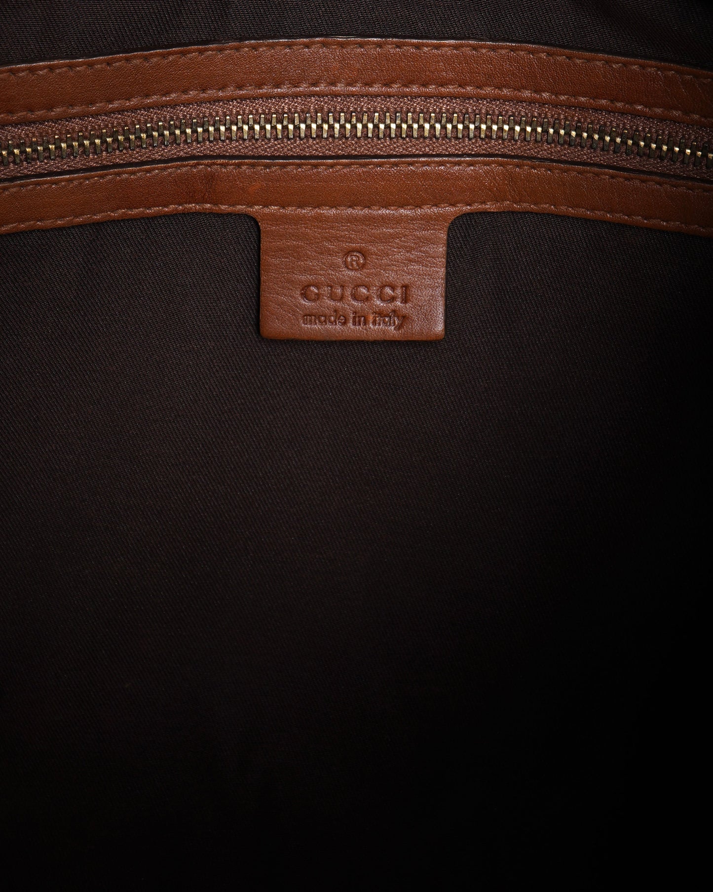 Gucci brown leather shoulder bag