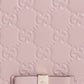 Gucci Pink Guccissima Leather Bow Flap Wallet on Chain