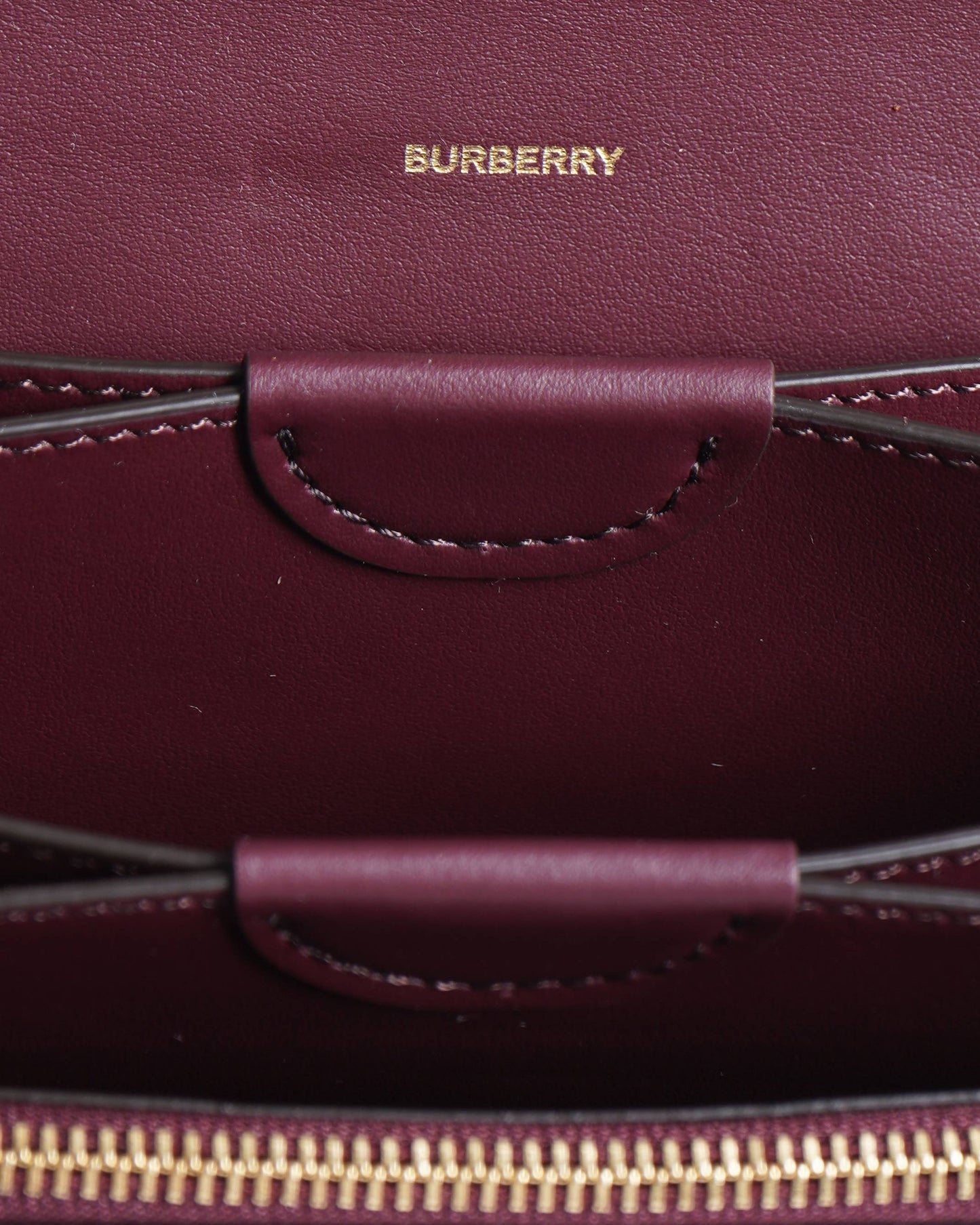 New Burberry hazelmere printed logo mahogany Wallet on Strap