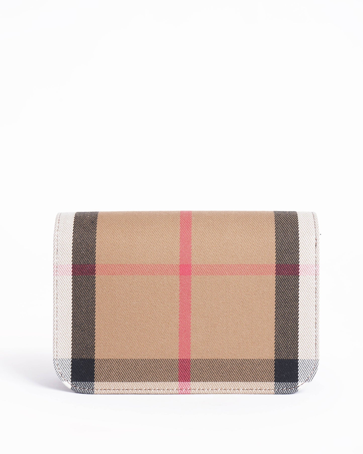 New Burberry  Ho  Check Black Leather Gold-Plated Madison Crossbody Bag