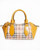 Burberry  Beige/Mustard Haymarket Check Mini HandBag