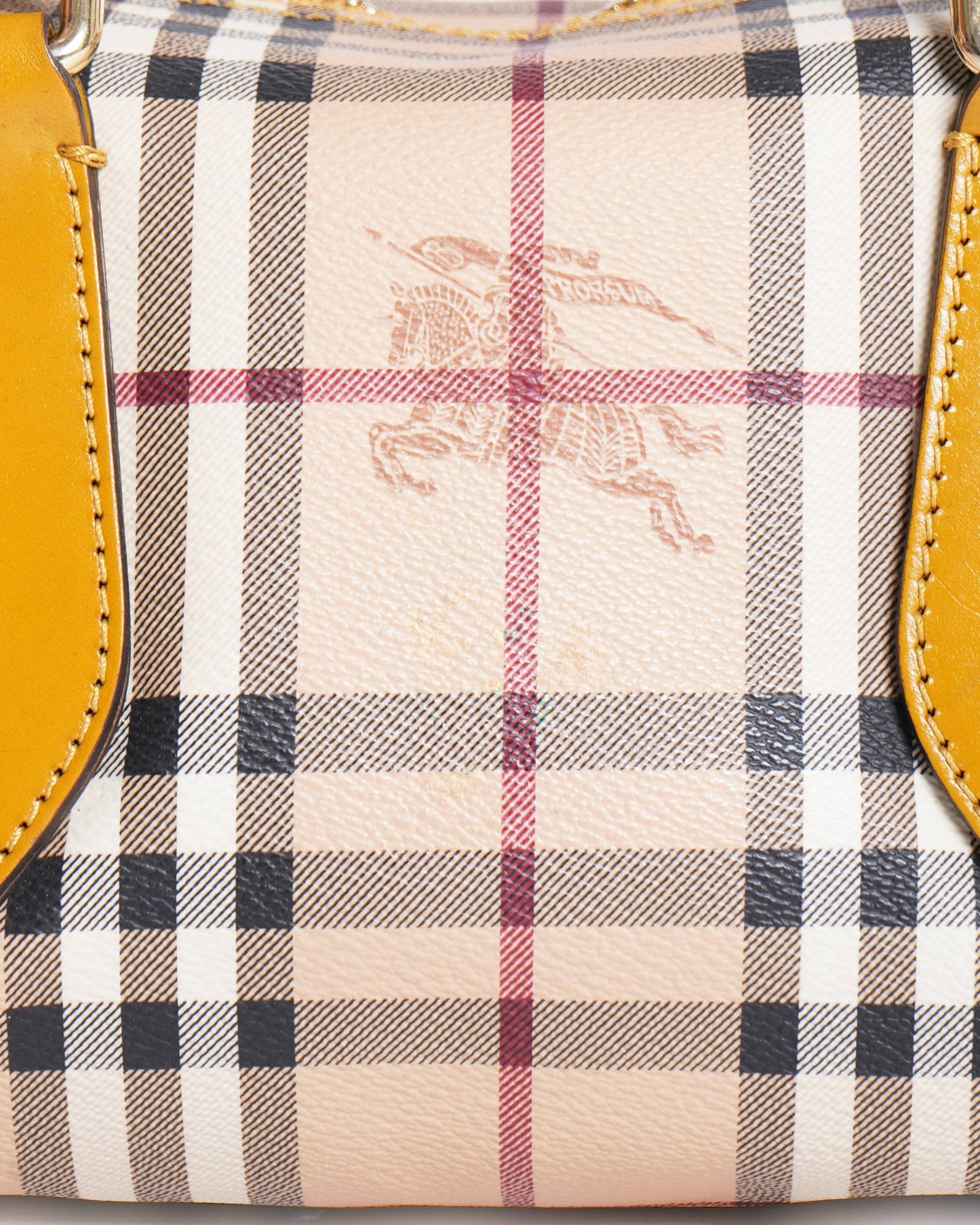 Burberry  Beige/Mustard Haymarket Check Mini HandBag