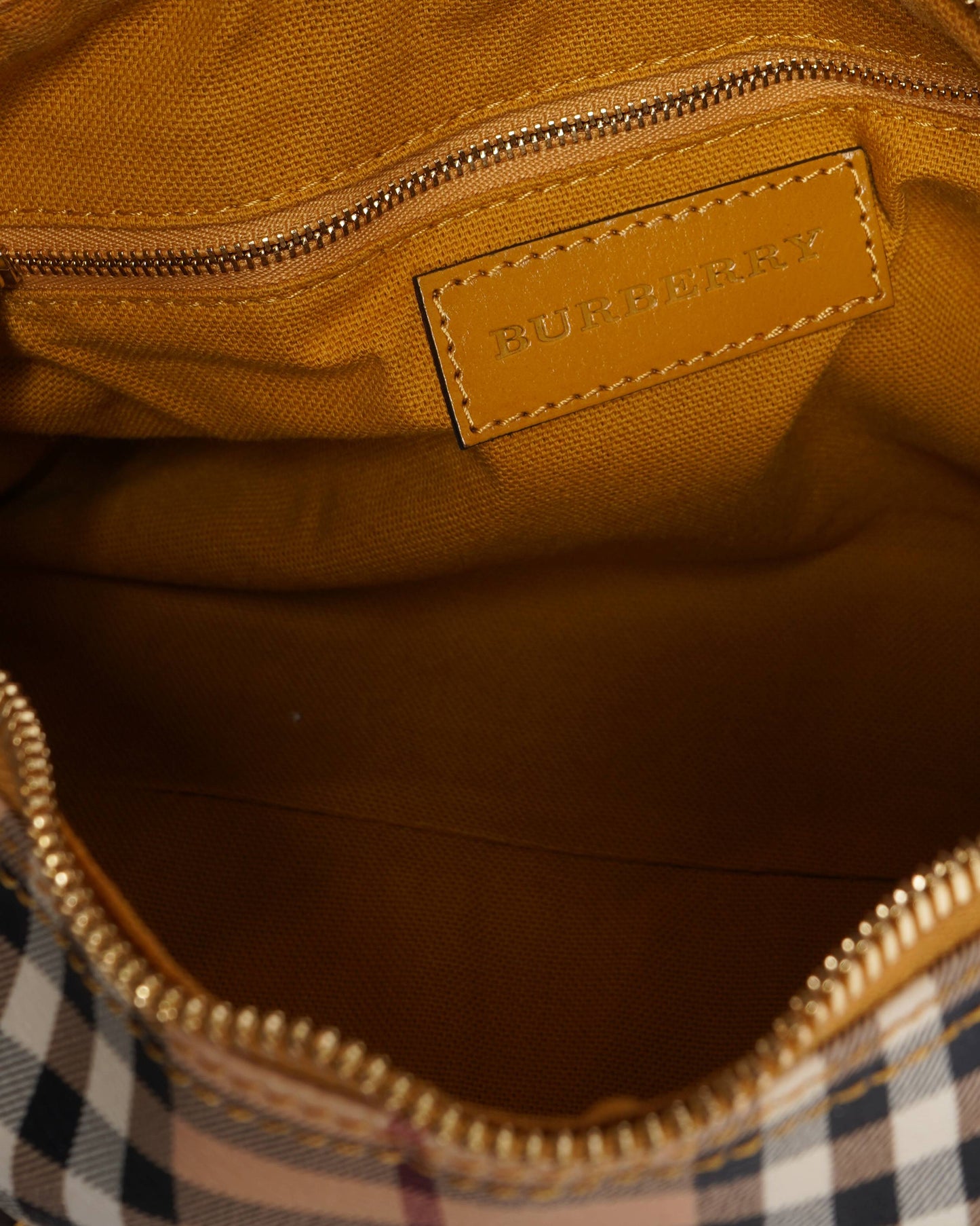 Burberry  Beige/Mustard Haymarket Check Mini HandBag