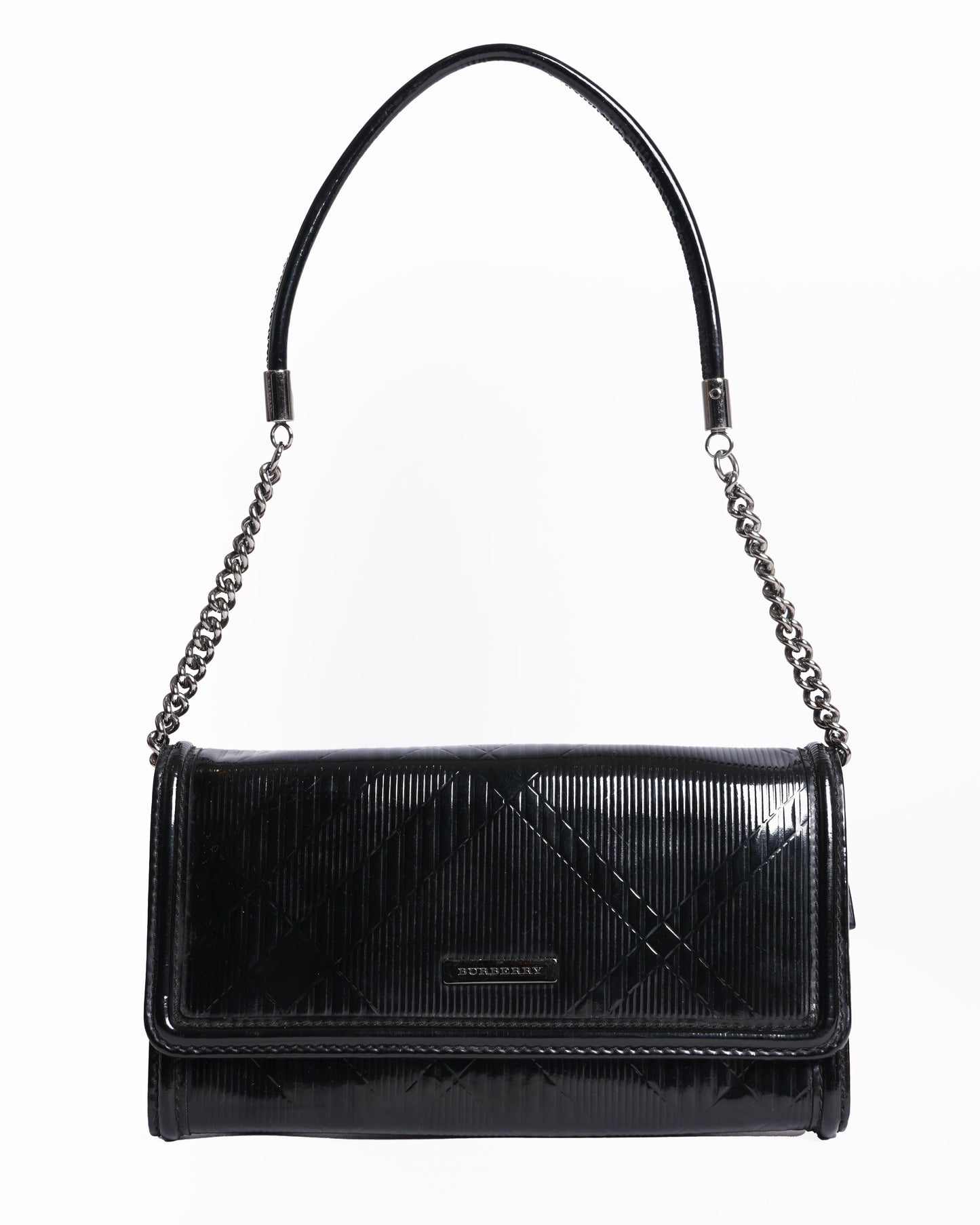 Burberry  London plaid pattern zip around clutch wallet