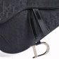 Christian dior saddle bag in black   signature canvas logo
