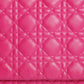 Christian Dior pink quilted cannage flap bag