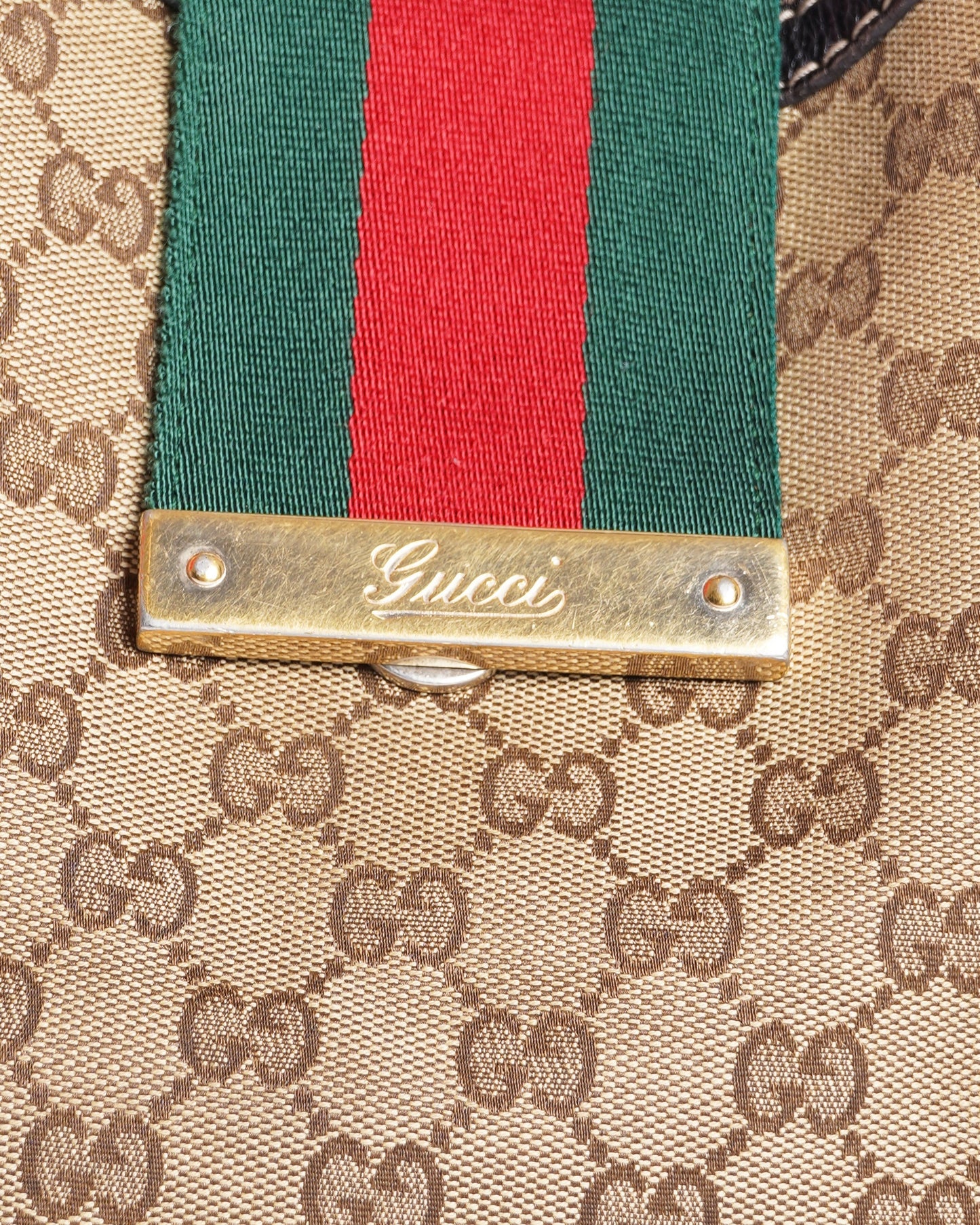 Gucci GG Canvas and Leather Medium Tote