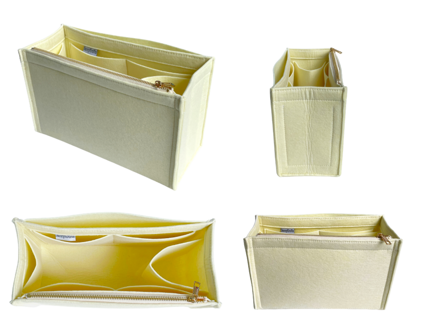 Organizer For [GG Marmont Small Tote Bag]Felt Purse Insert (Curved Sides)