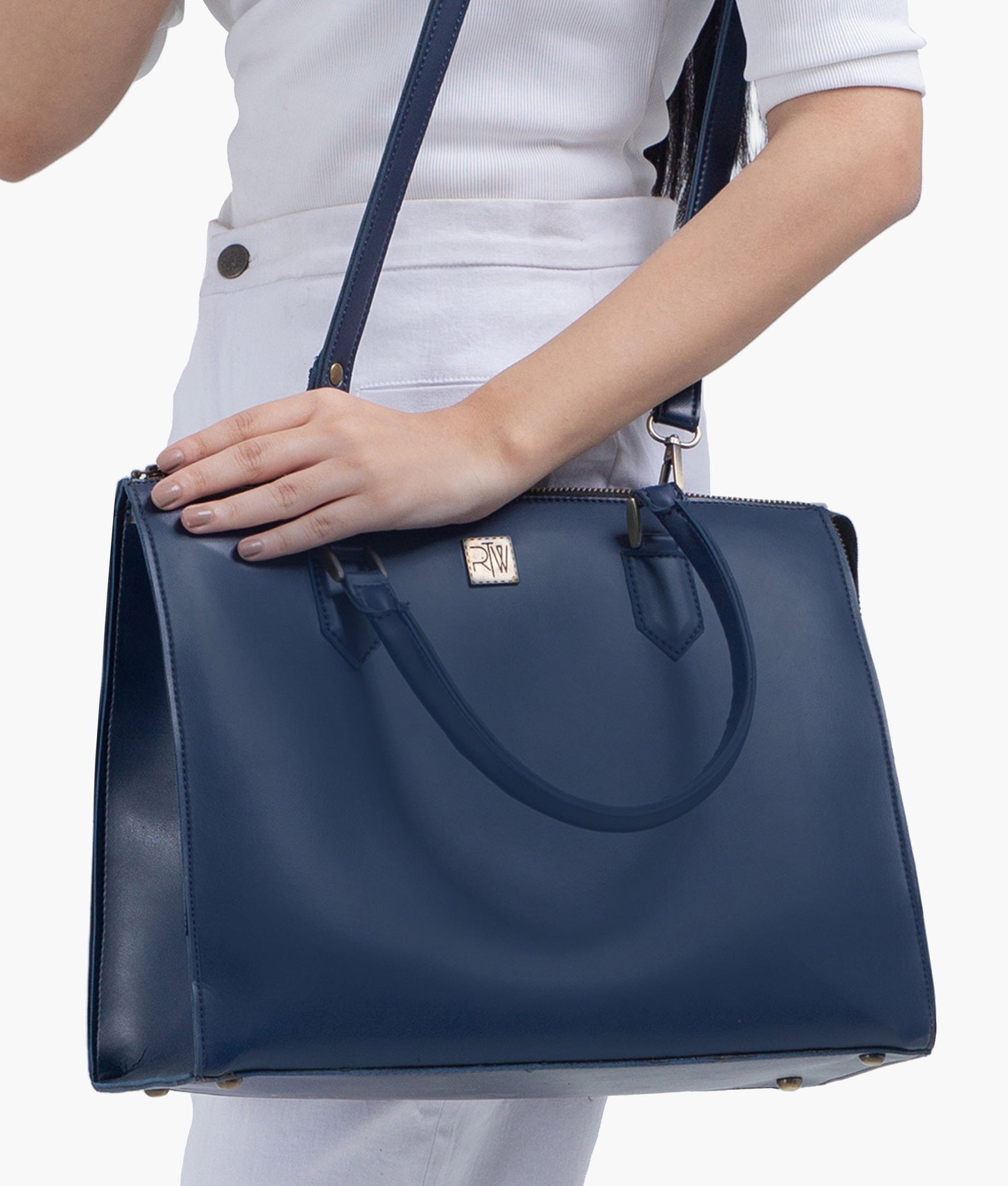 Blue workplace handbag
