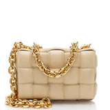 Bottega Veneta Lambskin Cassette Chain Maxi Shoulder Bag