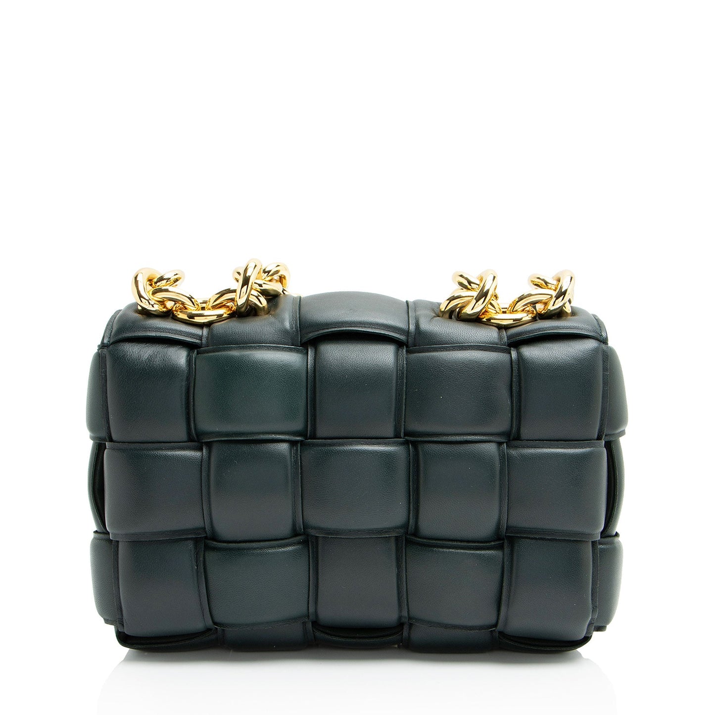 Bottega Veneta Lambskin Cassette Chain Maxi Shoulder Bag