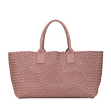 Bottega Veneta Medium Lambskin Intreccio Cabat Tote
