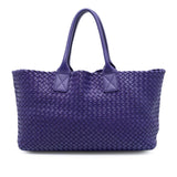 Bottega Veneta Medium Lambskin Intreccio Cabat Tote