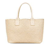 Bottega Veneta Small Lambskin Intreccio Cabat Tote