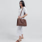 Brown workplace handbag