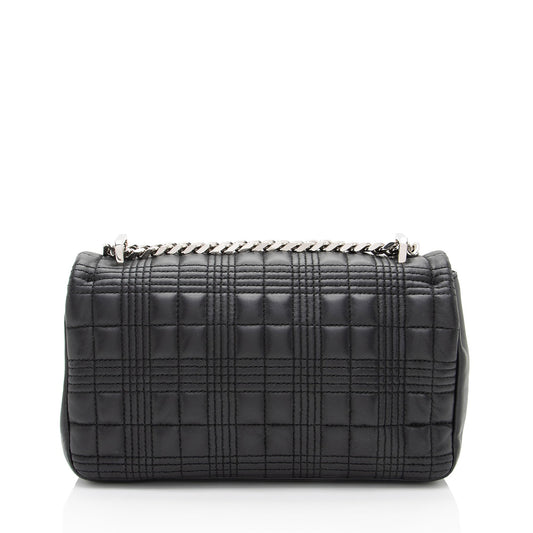 Burberry Quilted Lambskin TB Lola Chain Small Crossbody (SHF-MTysID)
