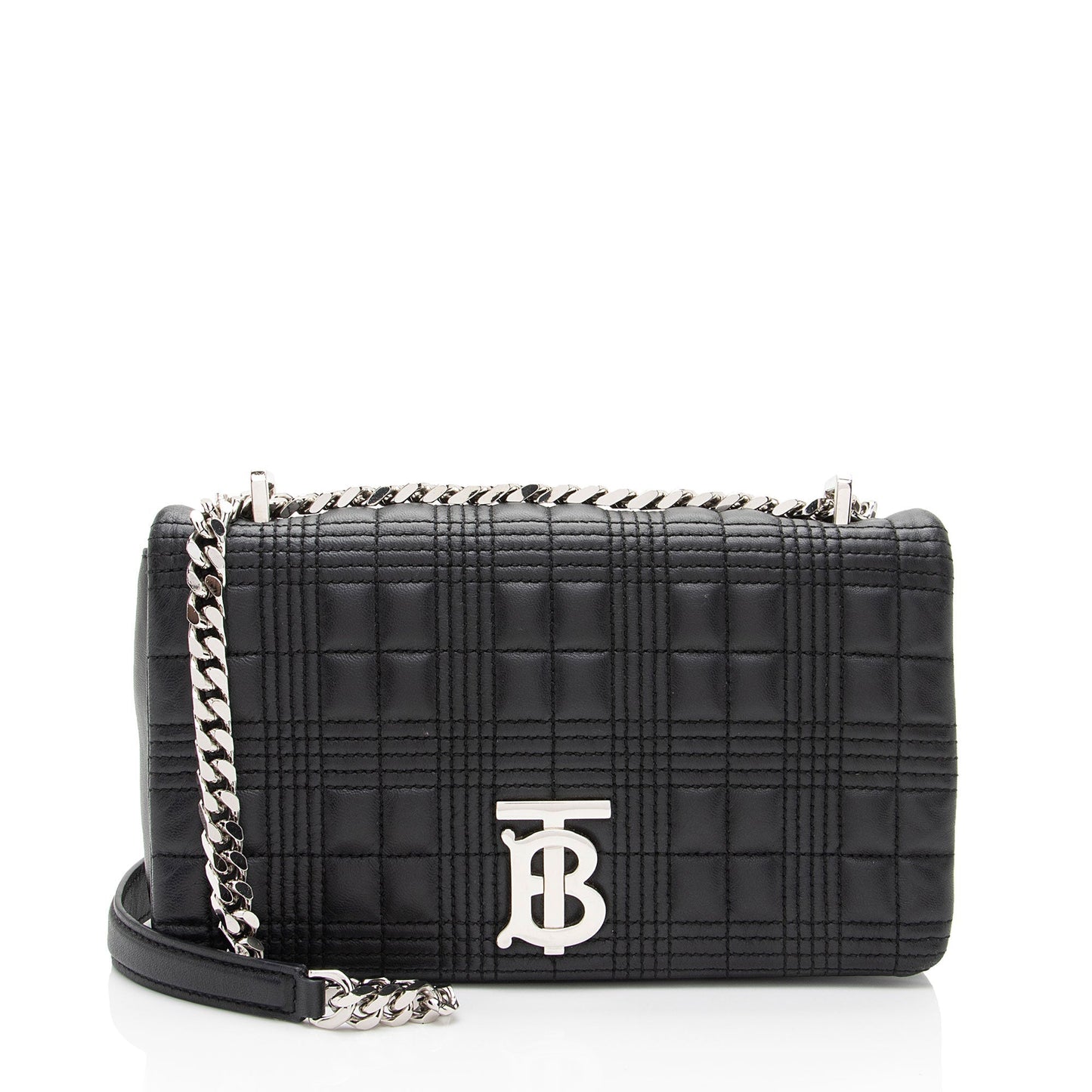 Burberry Quilted Lambskin TB Lola Chain Small Crossbody (SHF-MTysID)