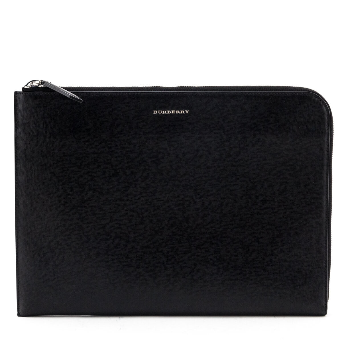 Burberry Black Cross-Grain Leather Edson Document Holder