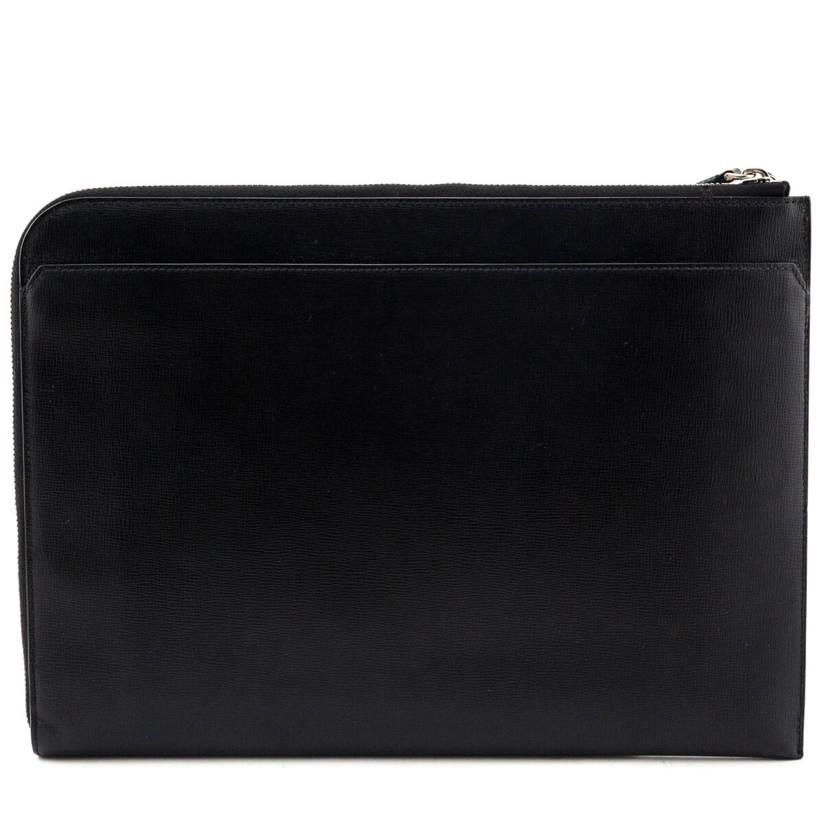 Burberry Black Cross-Grain Leather Edson Document Holder