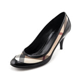 Burberry Black Patent & Nova Check Pumps Size US 9 | EU 39