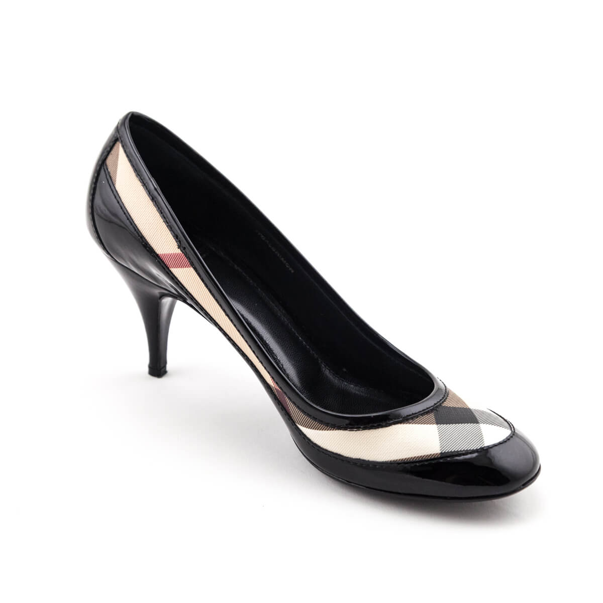 Burberry Black Patent & Nova Check Pumps Size US 9 | EU 39