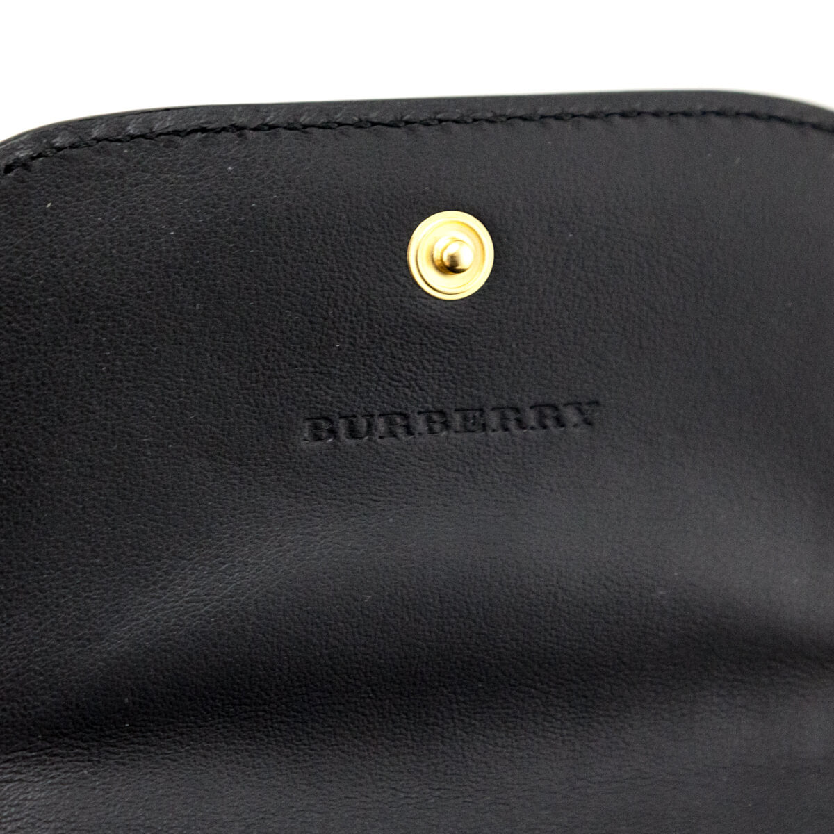 Burberry Black Soft Grain Calfskin Mayfield New Card Case