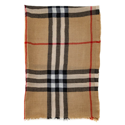 Burberry Check Wool & Silk Blend Scarf