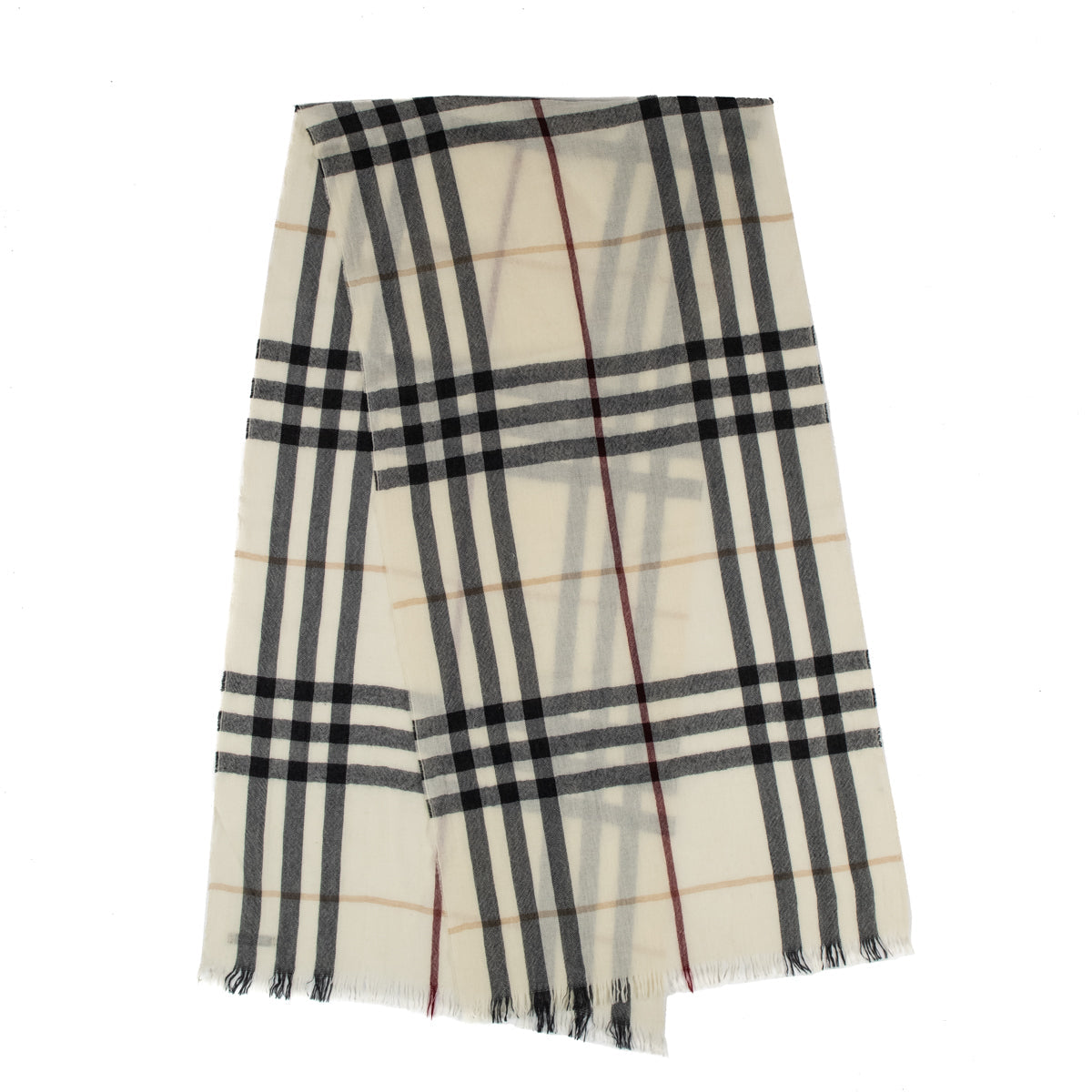 Burberry Ivory Check Scarf