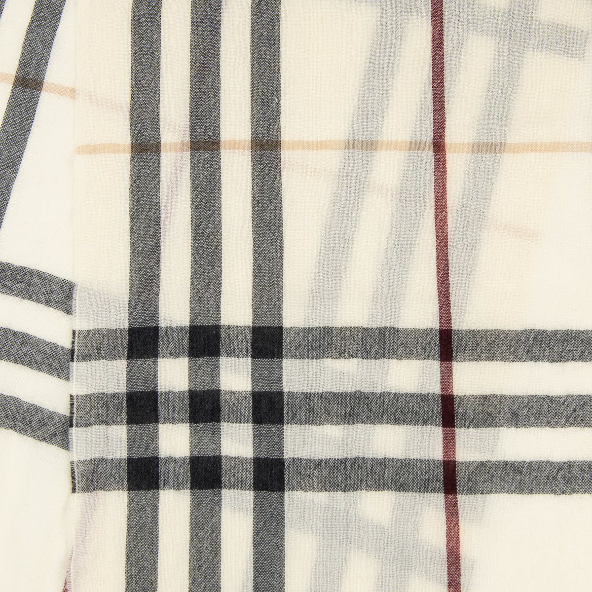 Burberry Ivory Check Scarf