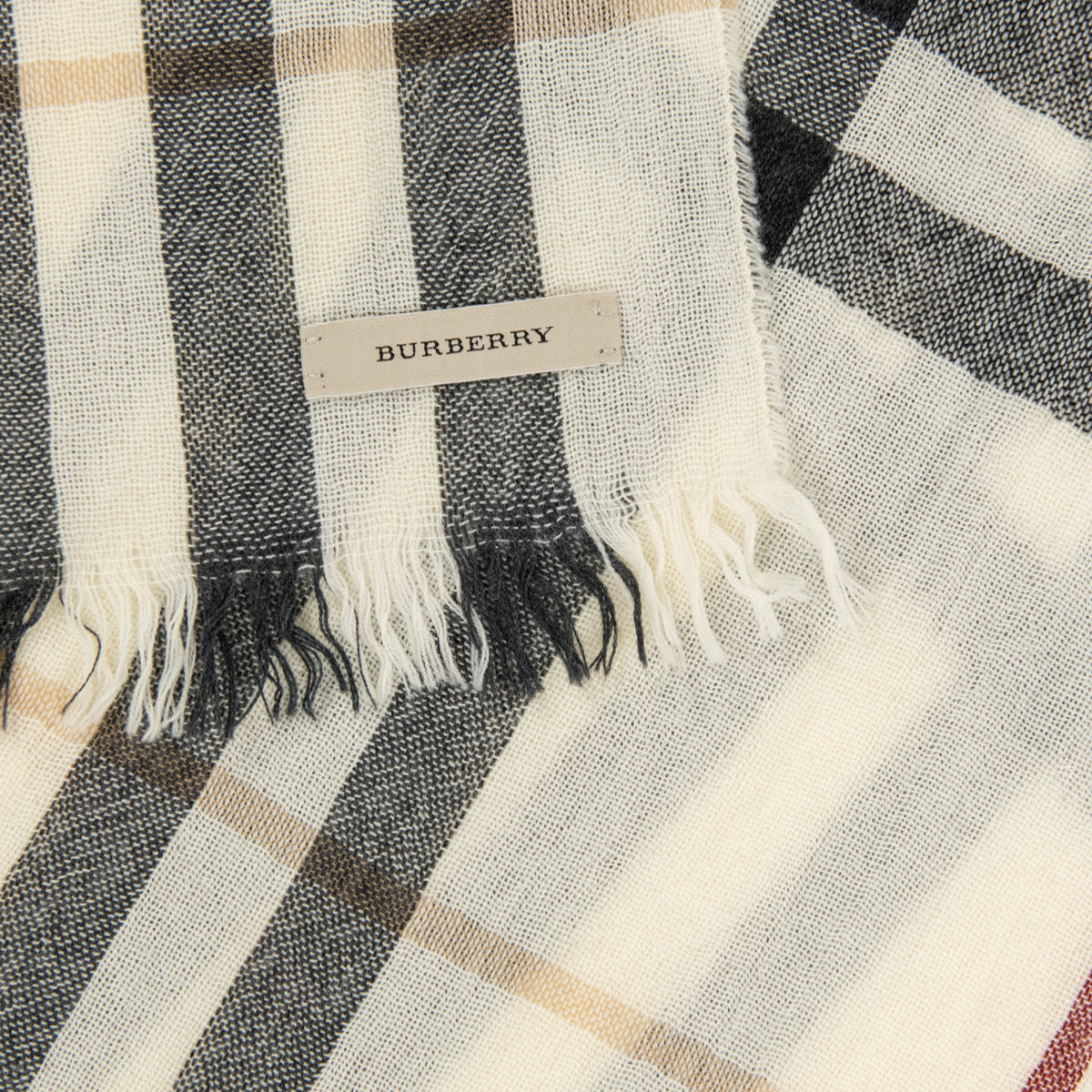 Burberry Ivory Check Scarf