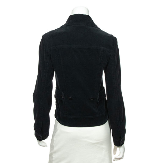 Burberry Black Corduroy Jacket Size XXS | UK 6