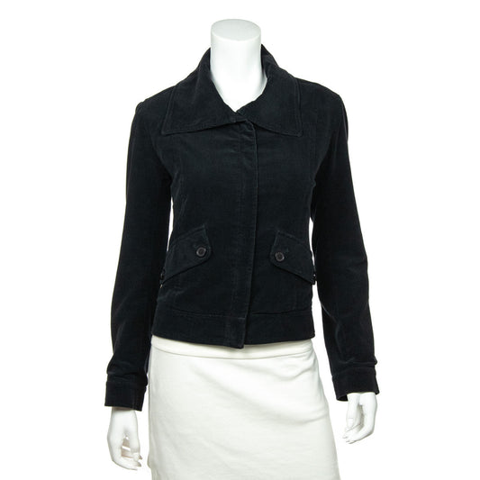 Burberry Black Corduroy Jacket Size XXS | UK 6
