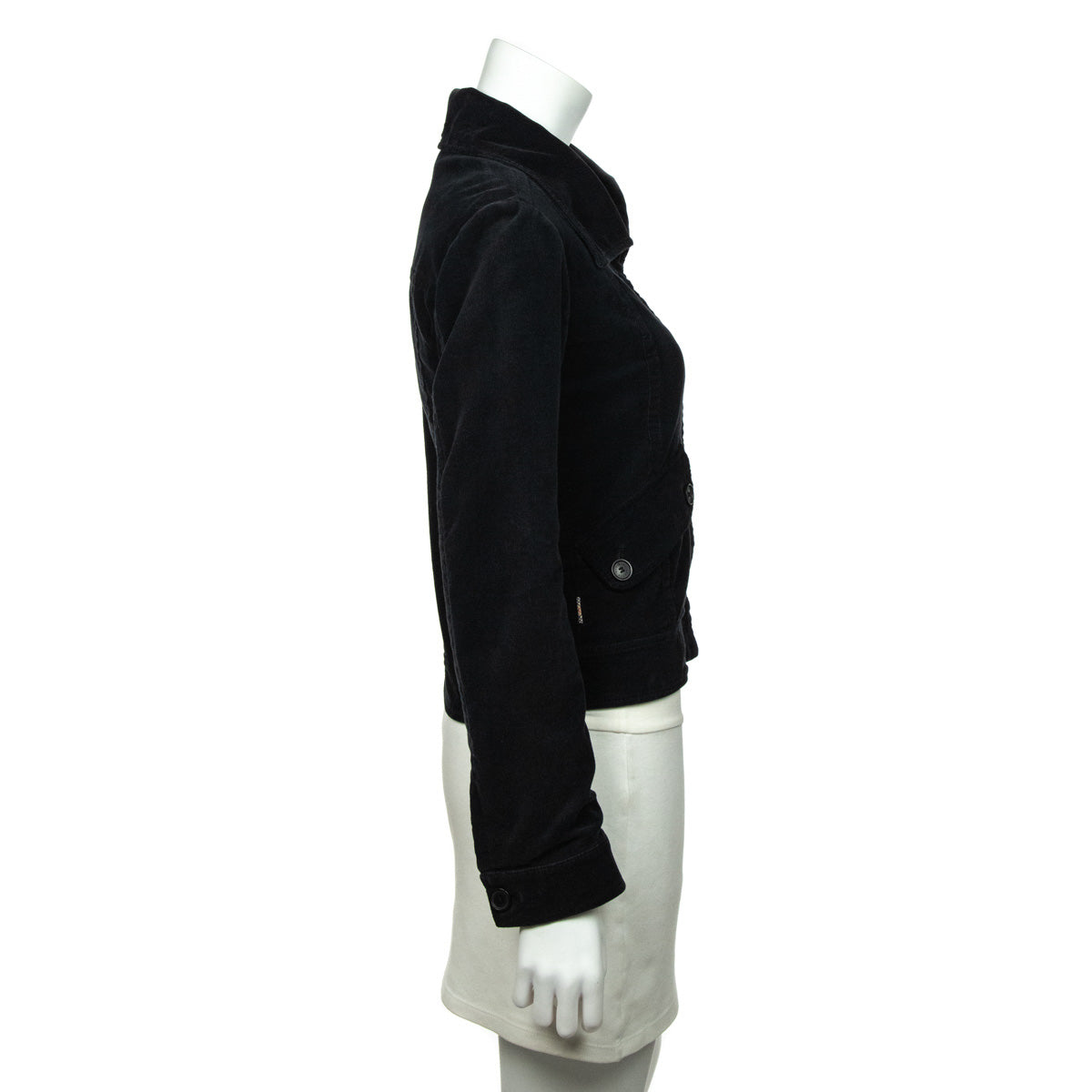 Burberry Black Corduroy Jacket Size XXS | UK 6