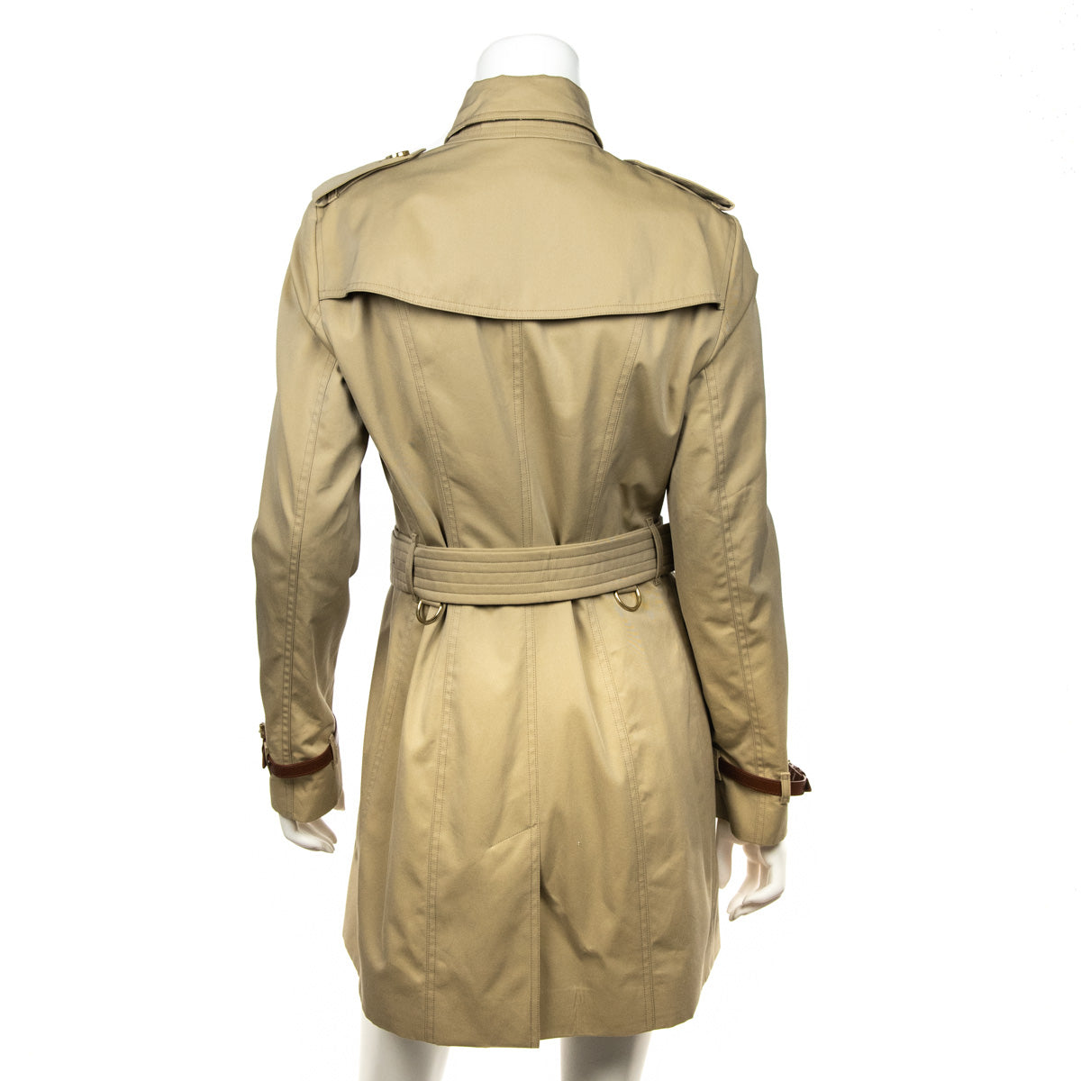 Burberry Honey Sandringham Mid Length Trench Coat Size M | UK 12