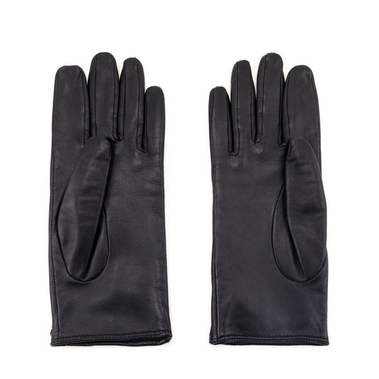 Burberry London Wool & Leather Check Gloves