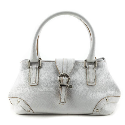 Burberry White Grained Calfskin Mini Bag